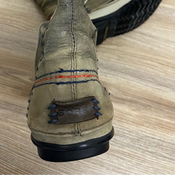 Sorel Women’s Cate The Great Brown Gray Leather Faux Fur Winter Boots Size 6 - Picture 13 of 16